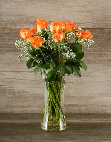 Orange Roses in a Vase in Durban