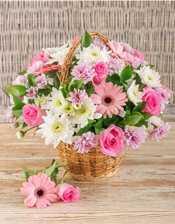 Pink Flower Basket - Mothers Day