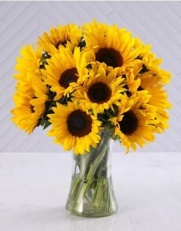 Sunflowers in a vase for Mothers Day
