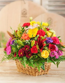 Basket of Country Flowers