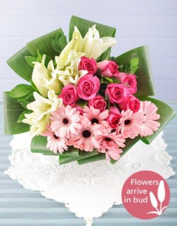 Lily, Rose & Gerbera Bouquet