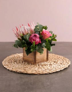 Protea & Rose Arrangement