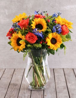 Mothers Day Mixed Sunflower Vase