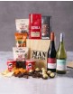 Wine, choc and snack hamper
